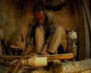 Ein orientalischer Drechsler betreibt sein Handwerk auch mit den F��en